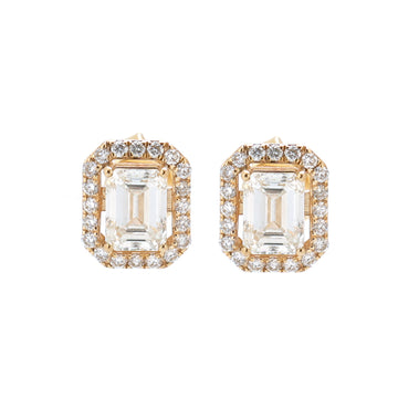 JPERG-1537/6155 Lab Grown Diamond Octagon With Diamond Ring | 14K