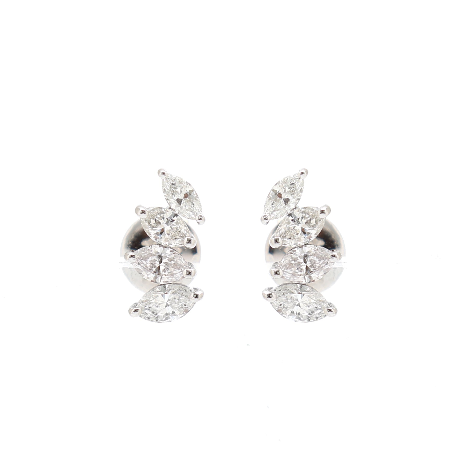 JPERG-1591/6391 Diamond Marquise Studs Earring | 18K