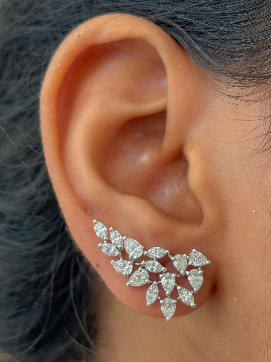 JPERG-1764/6722 Diamond Mix Shape Studs Earring | 18K