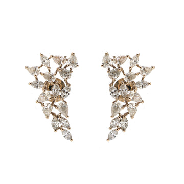 JPERG-1764/6722 Diamond Mix Shape Studs Earring | 18K