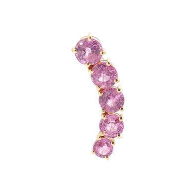 JPERG-1771/6756 Pink Sapphire Round Cuff Earring | 18K