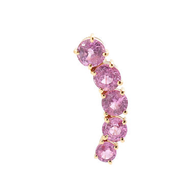 JPERG-1771/6756 Pink Sapphire Round Cuff Earring | 18K