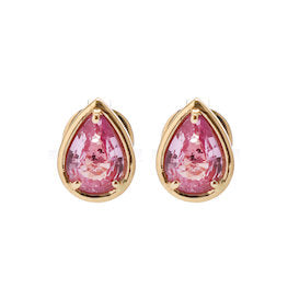 JPERG-1772/6758 Pink Sapphire Prong Set Studs Earring | 18K