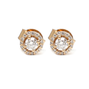 JPERG-1834/6890 Diamond Round Studs Earring | 18K