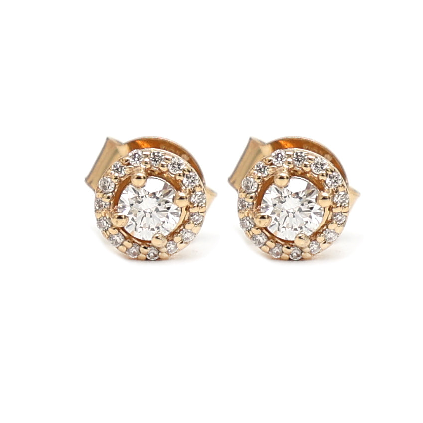 JPERG-1834/6890 Diamond Round Studs Earring | 18K