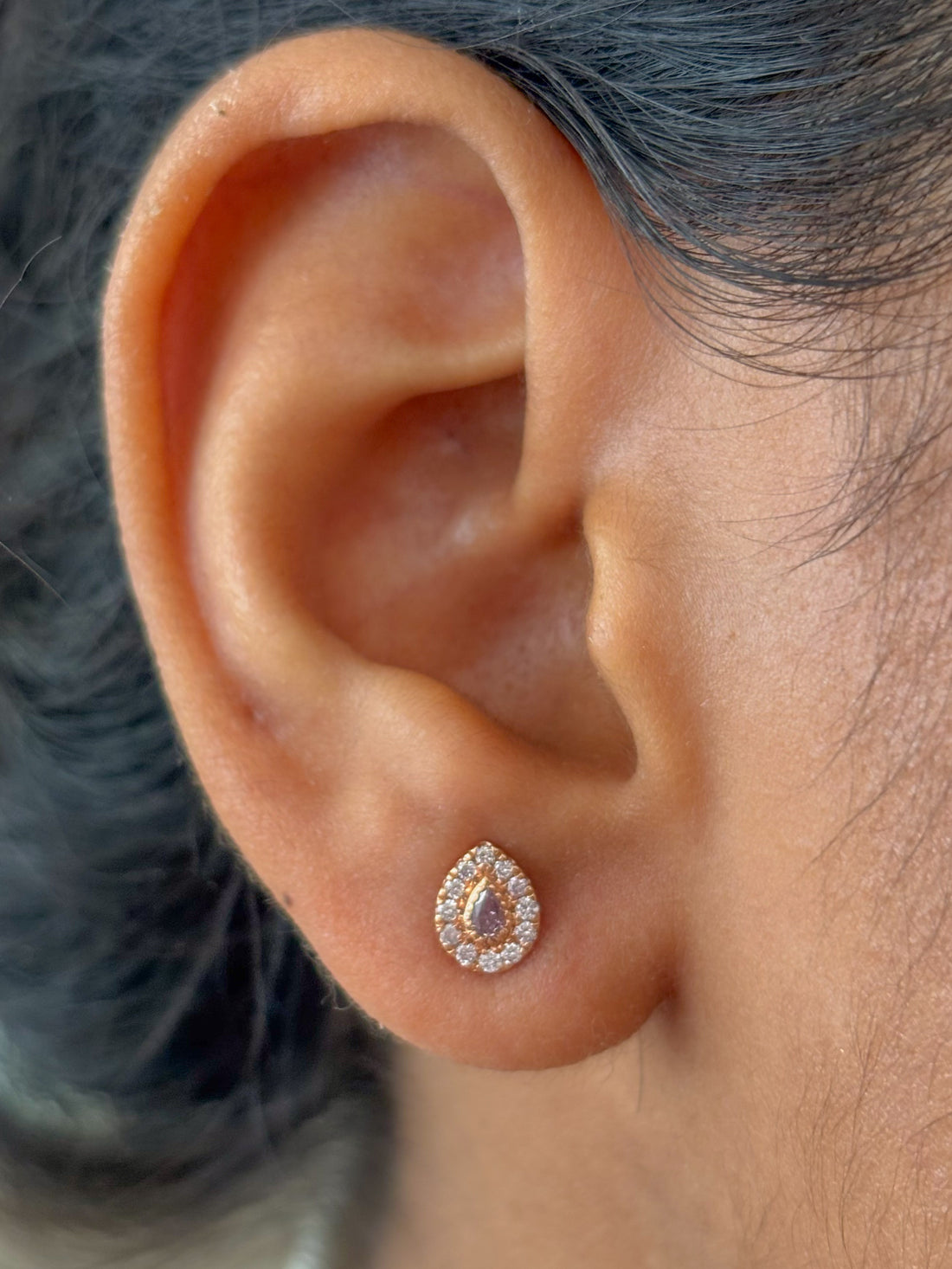 JPERG-1887/7061 Pink Diamond Studs Earring | 14K
