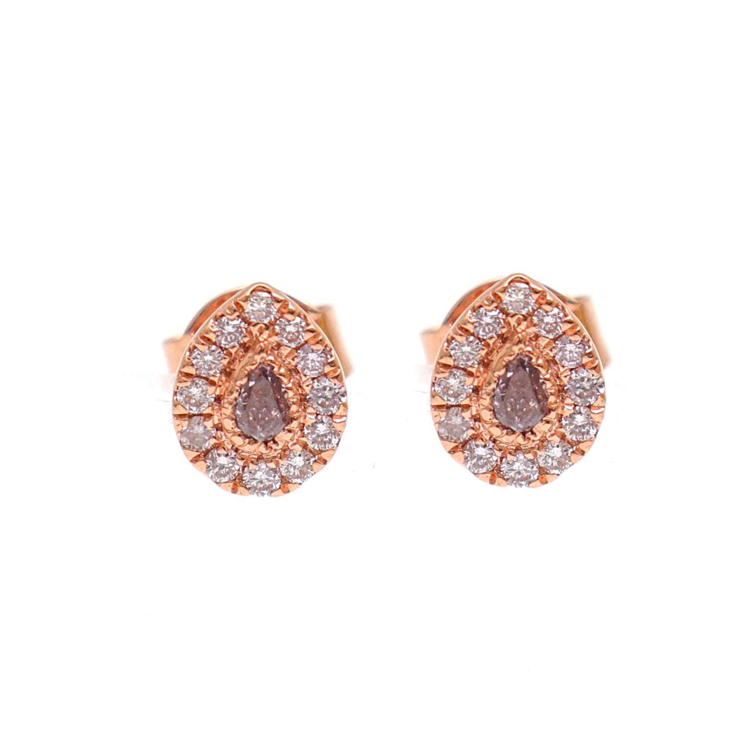 JPERG-1887/7061 Pink Diamond Studs Earring | 14K