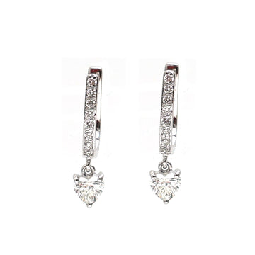 JPERG-2086/7667 Diamond Heart Huggies Earring | 18K