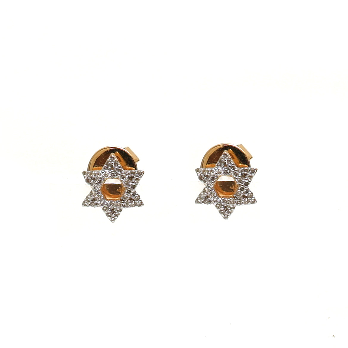 JPERG-2161/7865 Diamond Star Studs Earring | 18K