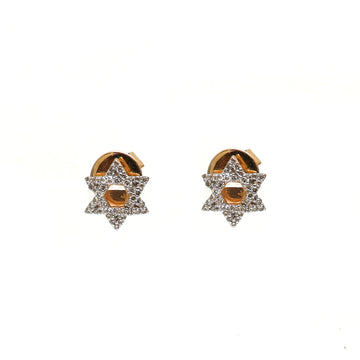 JPERG-2161/7865 Diamond Star Studs Earring | 18K