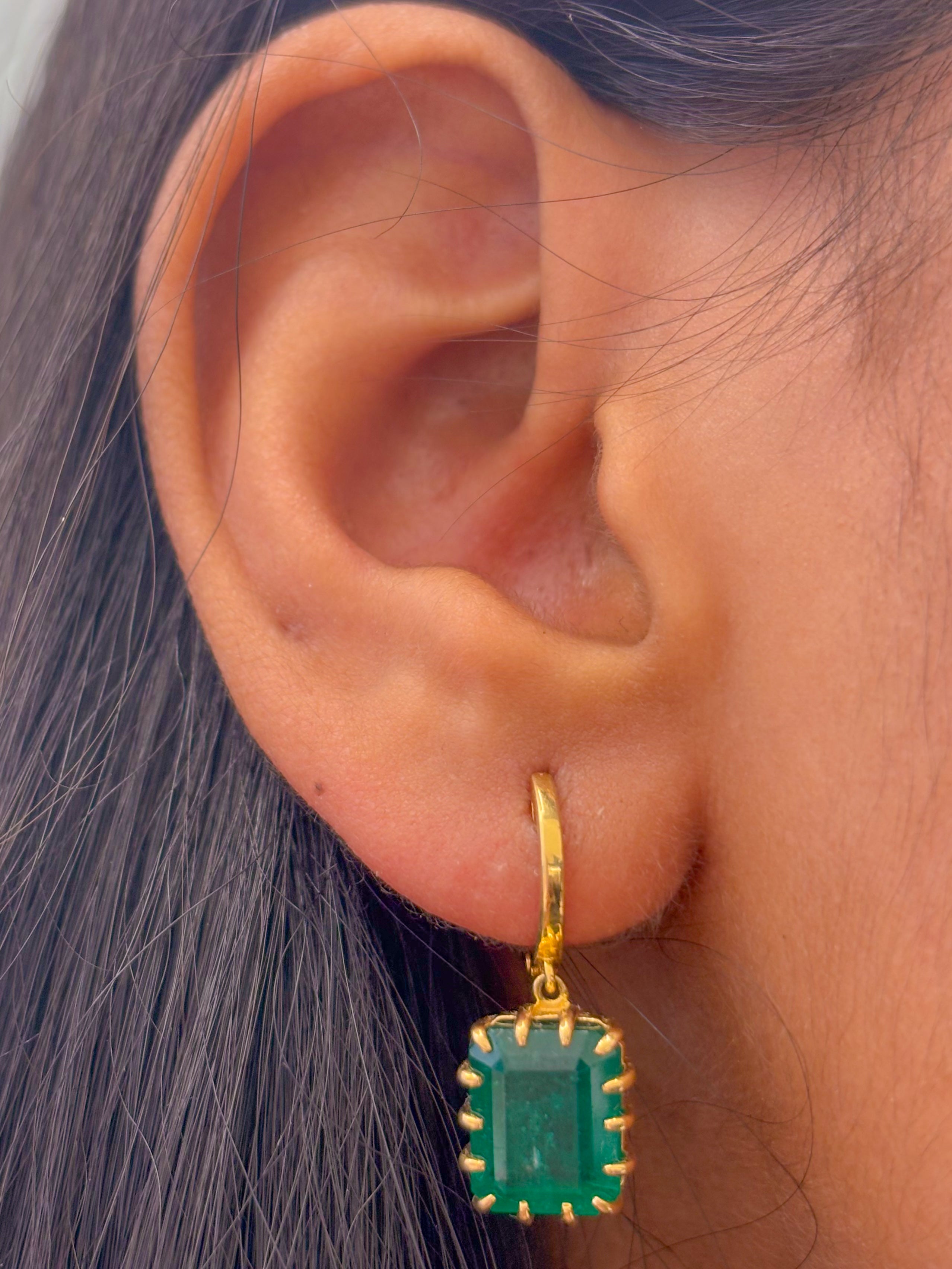 JPERG-234/1339 Emerald Earring | 18K