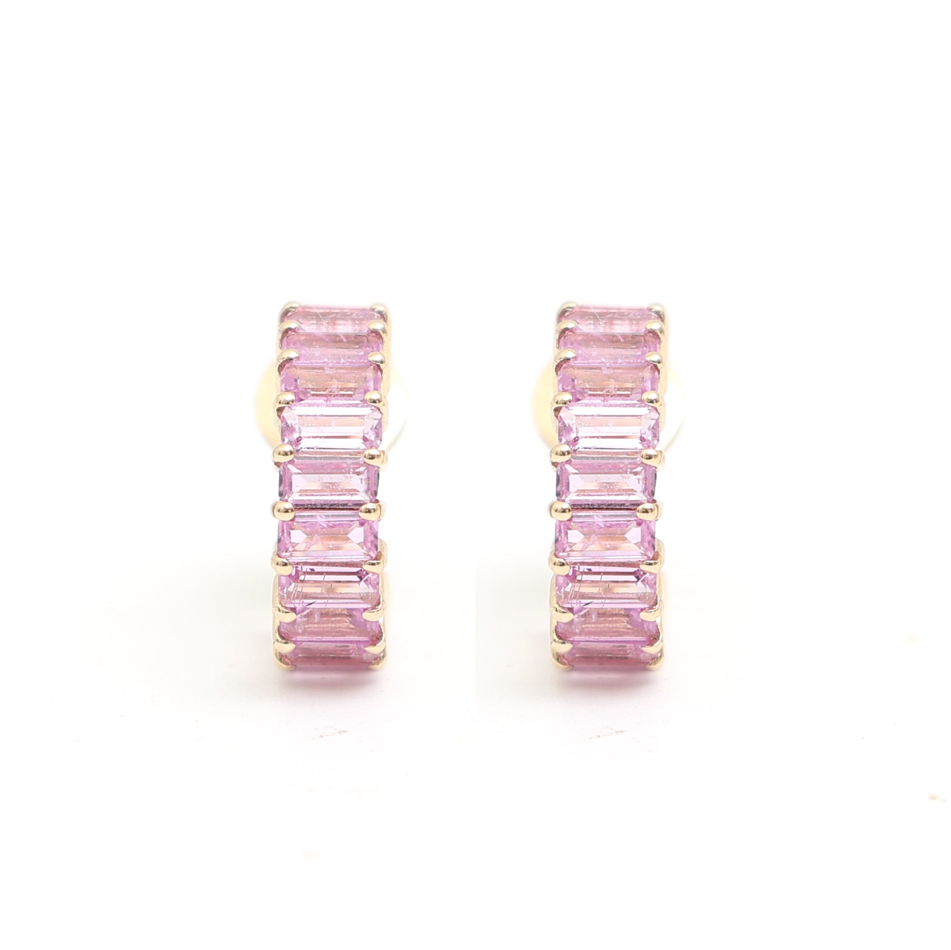 JPERG-2344/8338 Pink Sapphire Earring | 14K