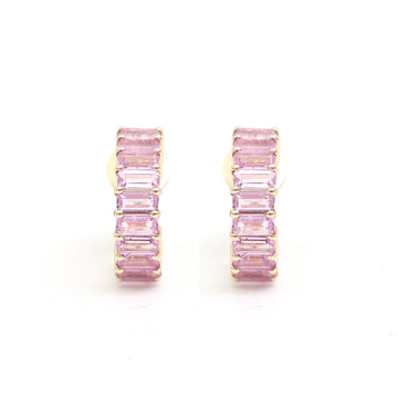 JPERG-2344/8338 Pink Sapphire Earring | 14K