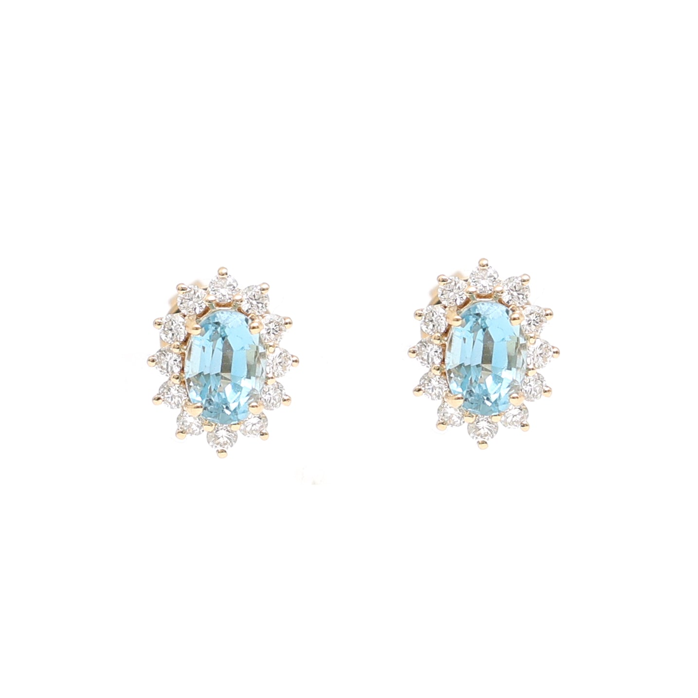 JPERG-2345/8339 Aquamarine Diamond Earring | 18K