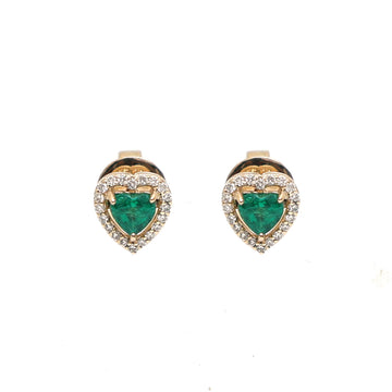 JPERG-2352/8346 Emerald Diamond Earring | 18K