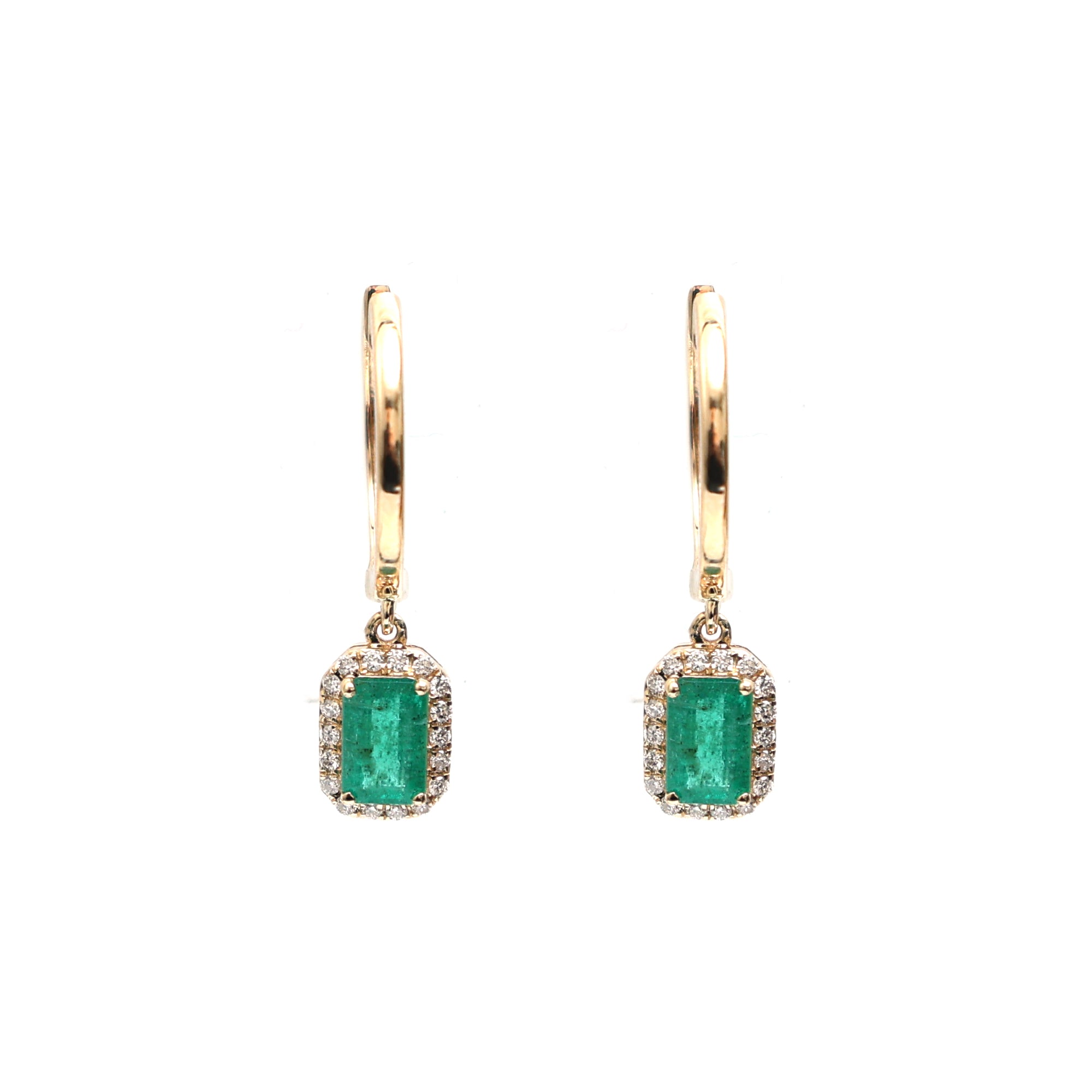 JPERG-2355/8349 Emerald Diamond Earring | 18K