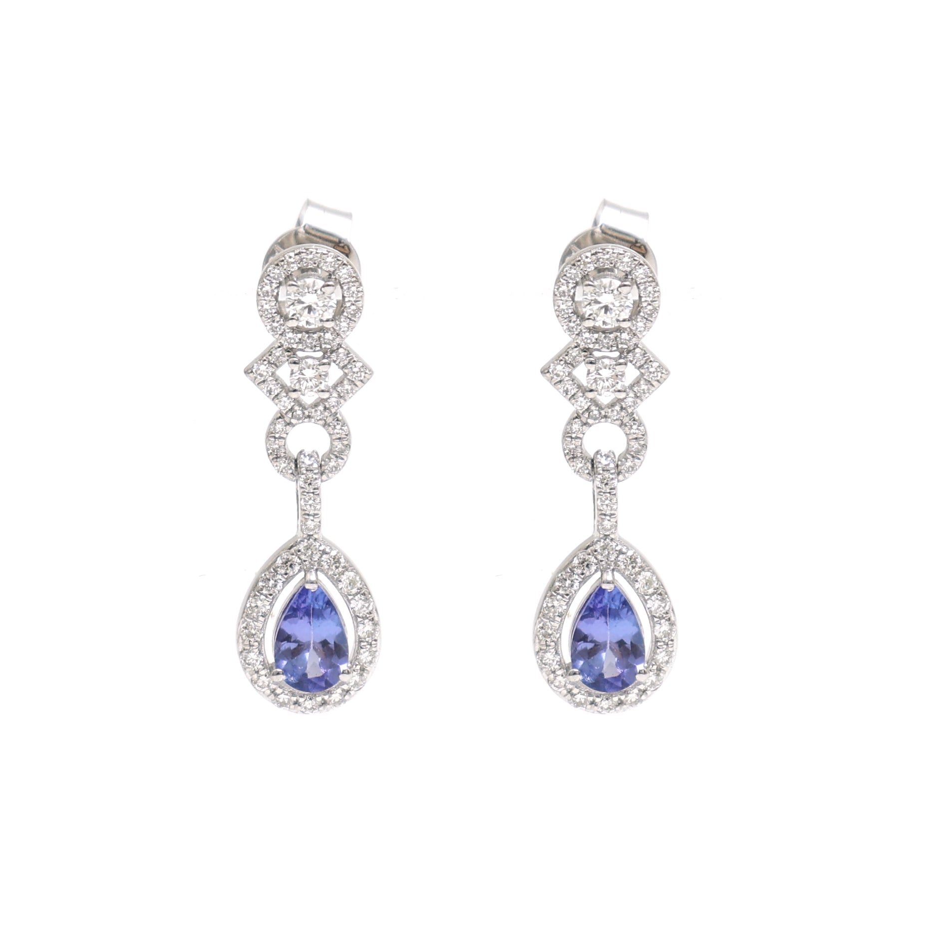 JPERG-2363/8421 Tanzanite Diamond Earring | 18K