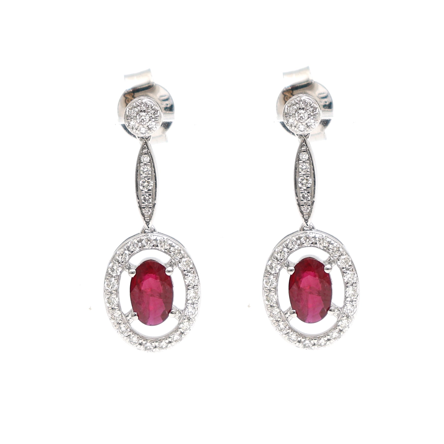 JPERG-2364/8422 Ruby Diamond Earring | 18K