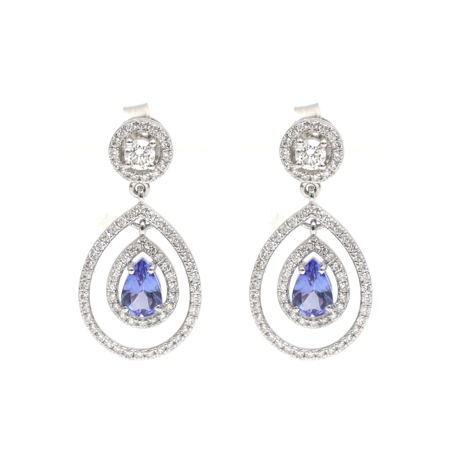 JPERG-2366/8424 Tanzanite Diamond Earring | 18K