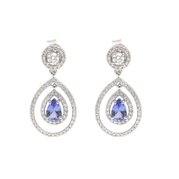 JPERG-2366/8424 Tanzanite Diamond Earring | 18K