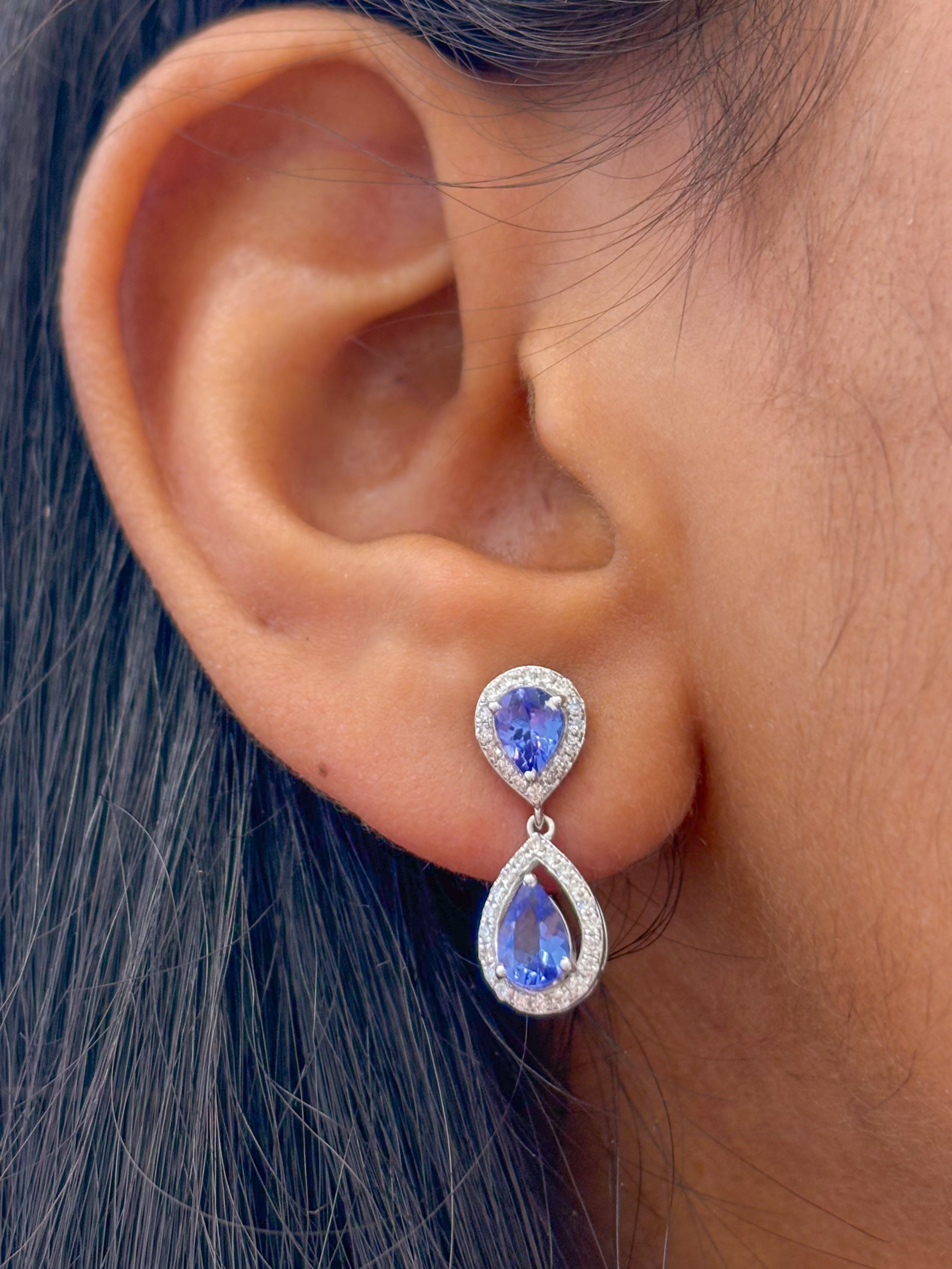 JPERG-2367/8425 Tanzanite Diamond Earring | 18K