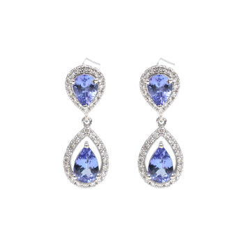 JPERG-2367/8425 Tanzanite Diamond Earring | 18K
