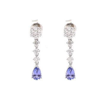 JPERG-2368/8426 Tanzanite Diamond Earring | 18K