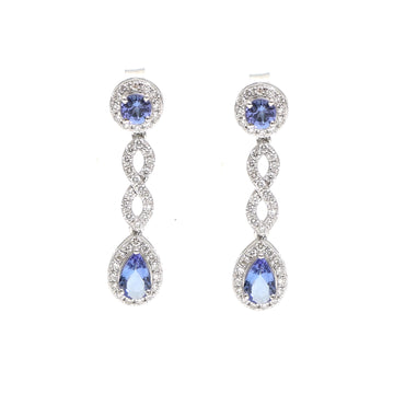 JPERG-2369/8427 Tanzanite Diamond Earring | 18K