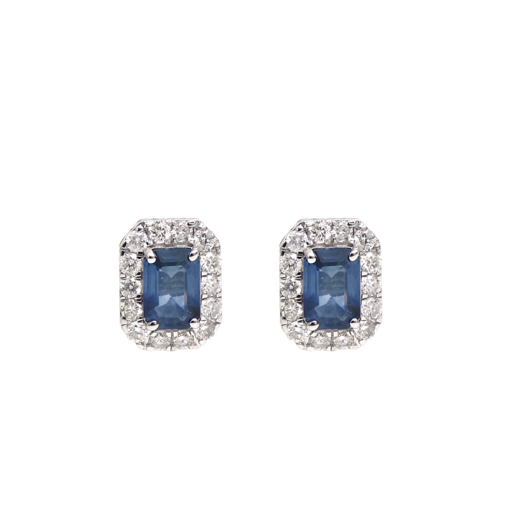 JPERG-2383/8501 Blue Sapphire Diamond Earring | 14K
