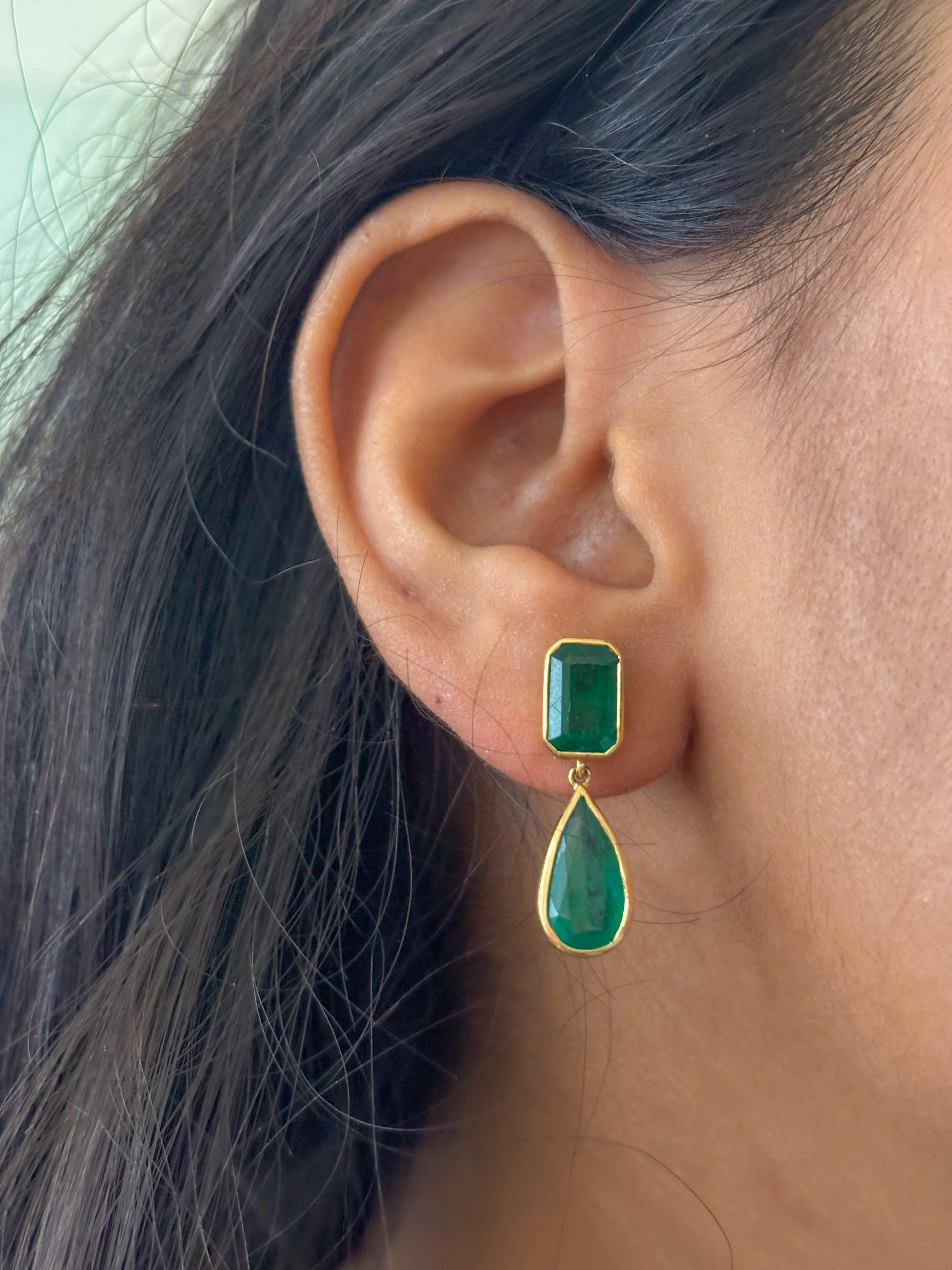 JPERG-240/1345 Emerald Earring | 18K