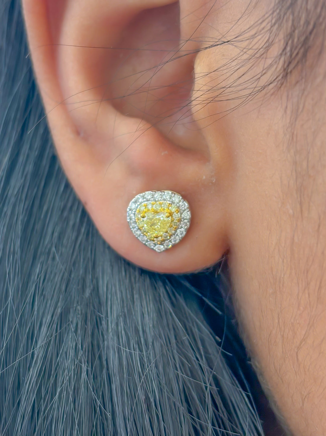JPERG-2405/8590 Diamond Yellow Diamond Earring | 18K