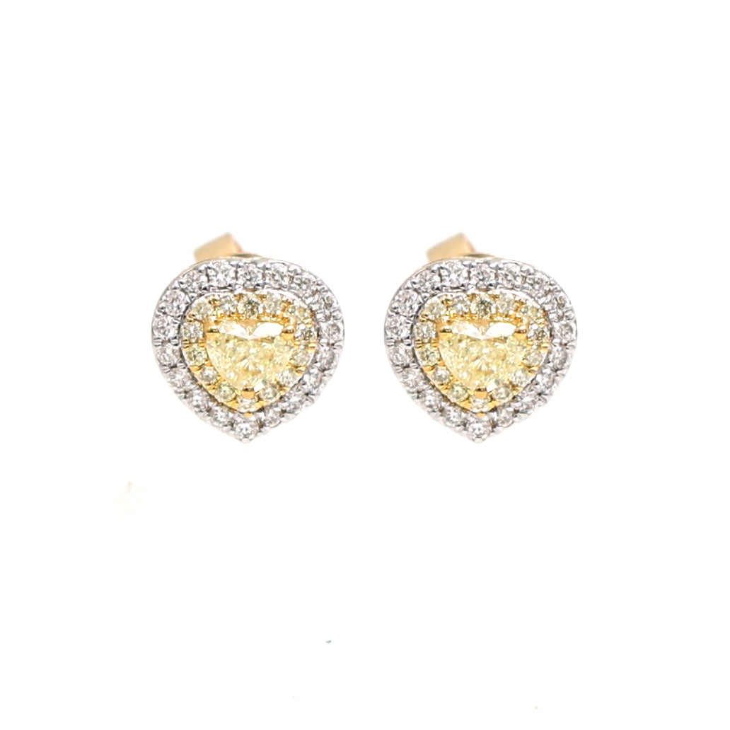 JPERG-2405/8590 Diamond Yellow Diamond Earring | 18K