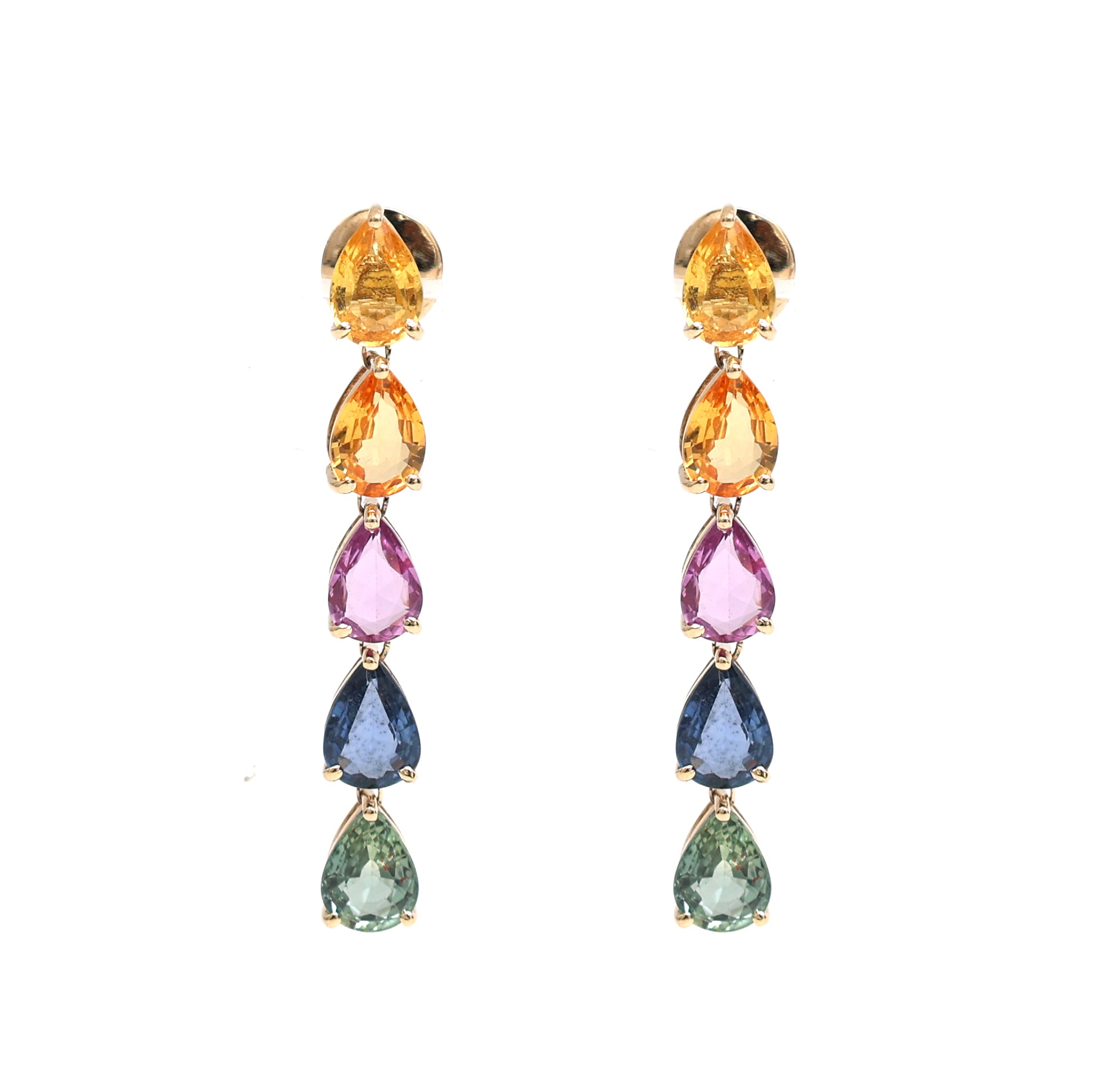 JPERG-2414/8631 Rainbow Sapphire Earring | 14K