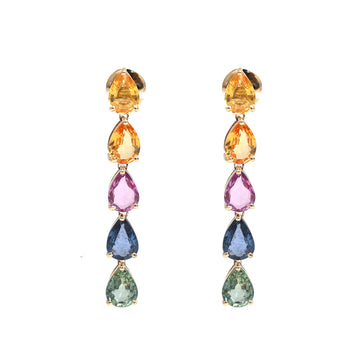 JPERG-2414/8631 Rainbow Sapphire Earring | 14K