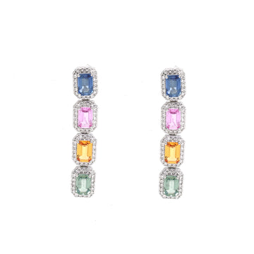 JPERG-2429/8795 Emerald Diamond Earring | 18K