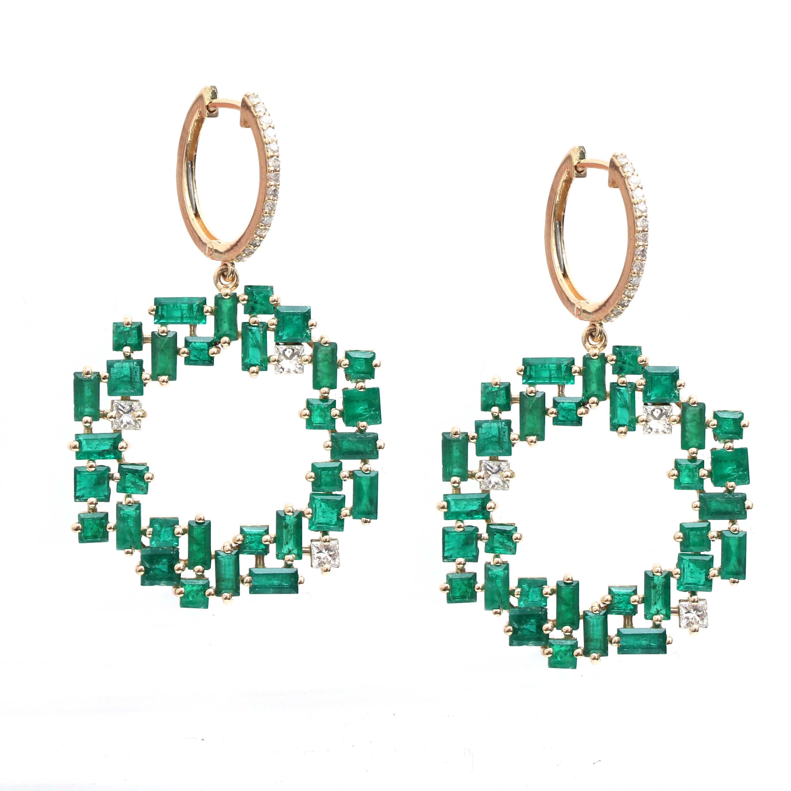JPERG-247/1349 Emerald Earring | 18K