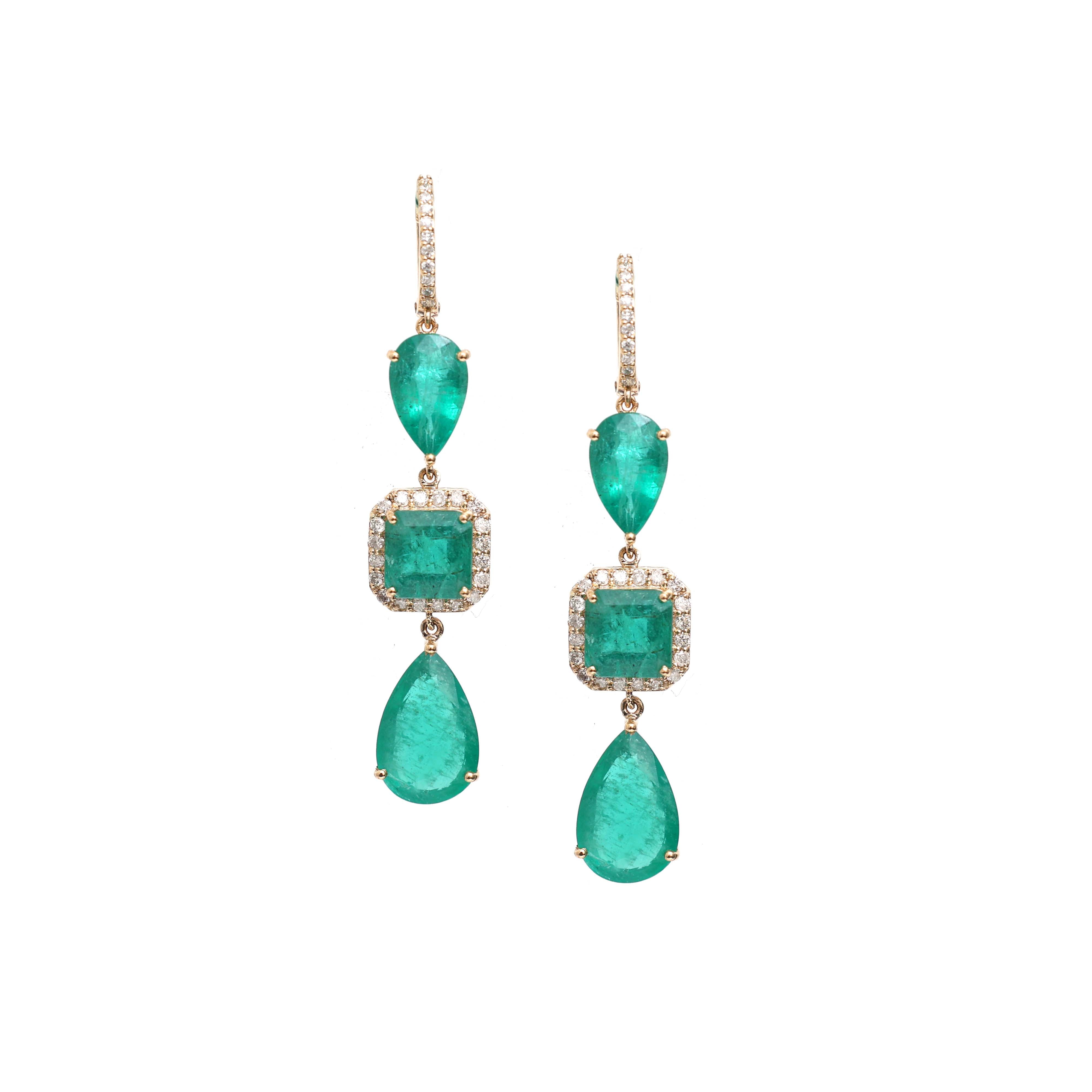 JPERG-291/1307 Emerald Earring | 18K