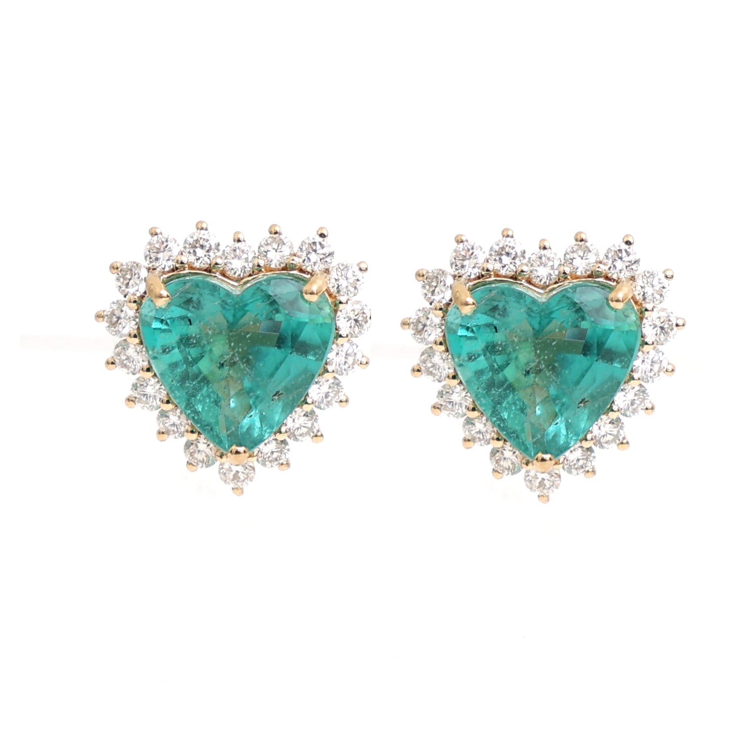 JPERG-3336/8550 Emerald Diamond Earring | 18K