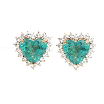 JPERG-3336/8550 Emerald Diamond Earring | 18K
