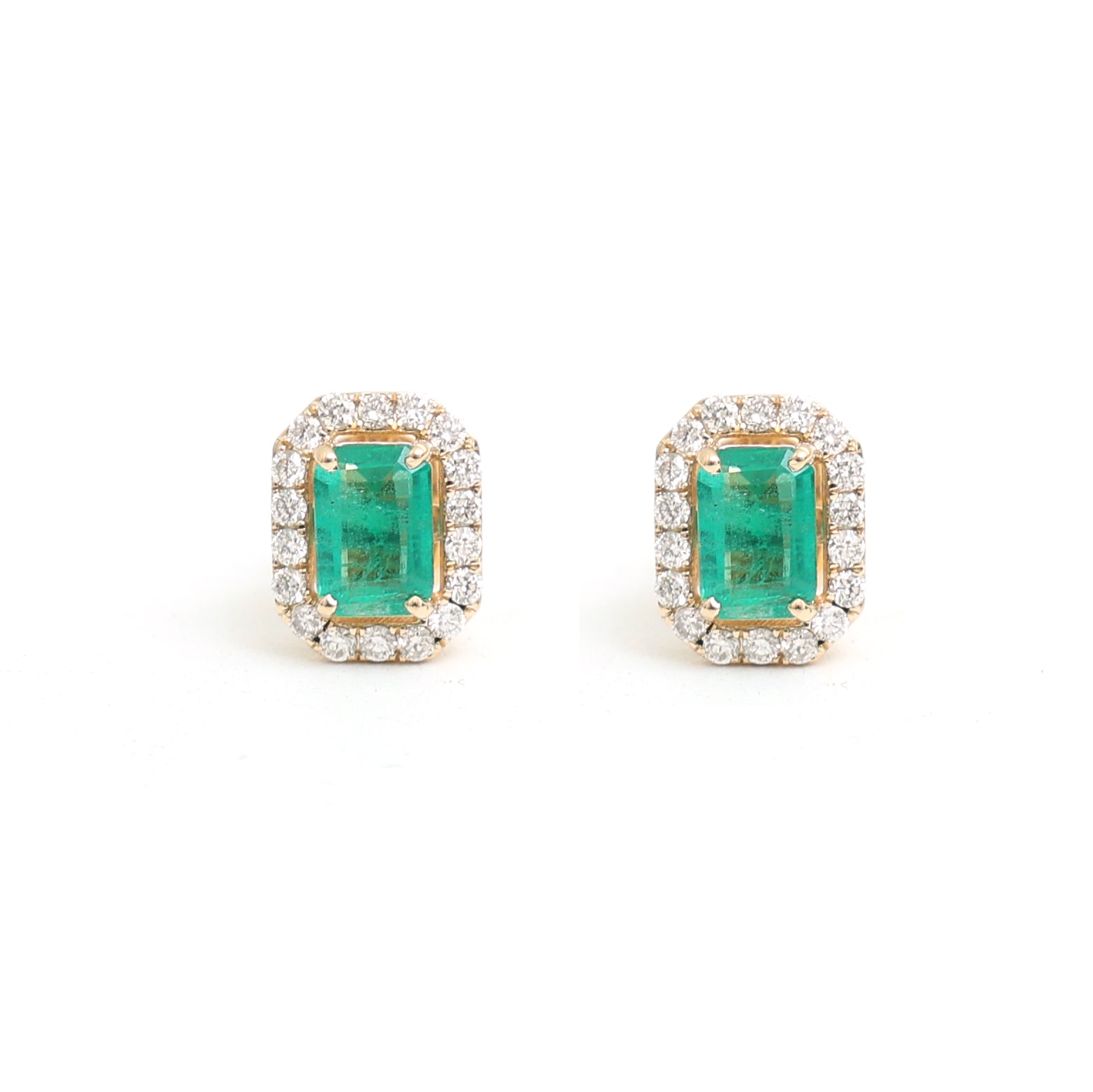 JPERG-3435/8831 Emerald Diamond Earring | 18K