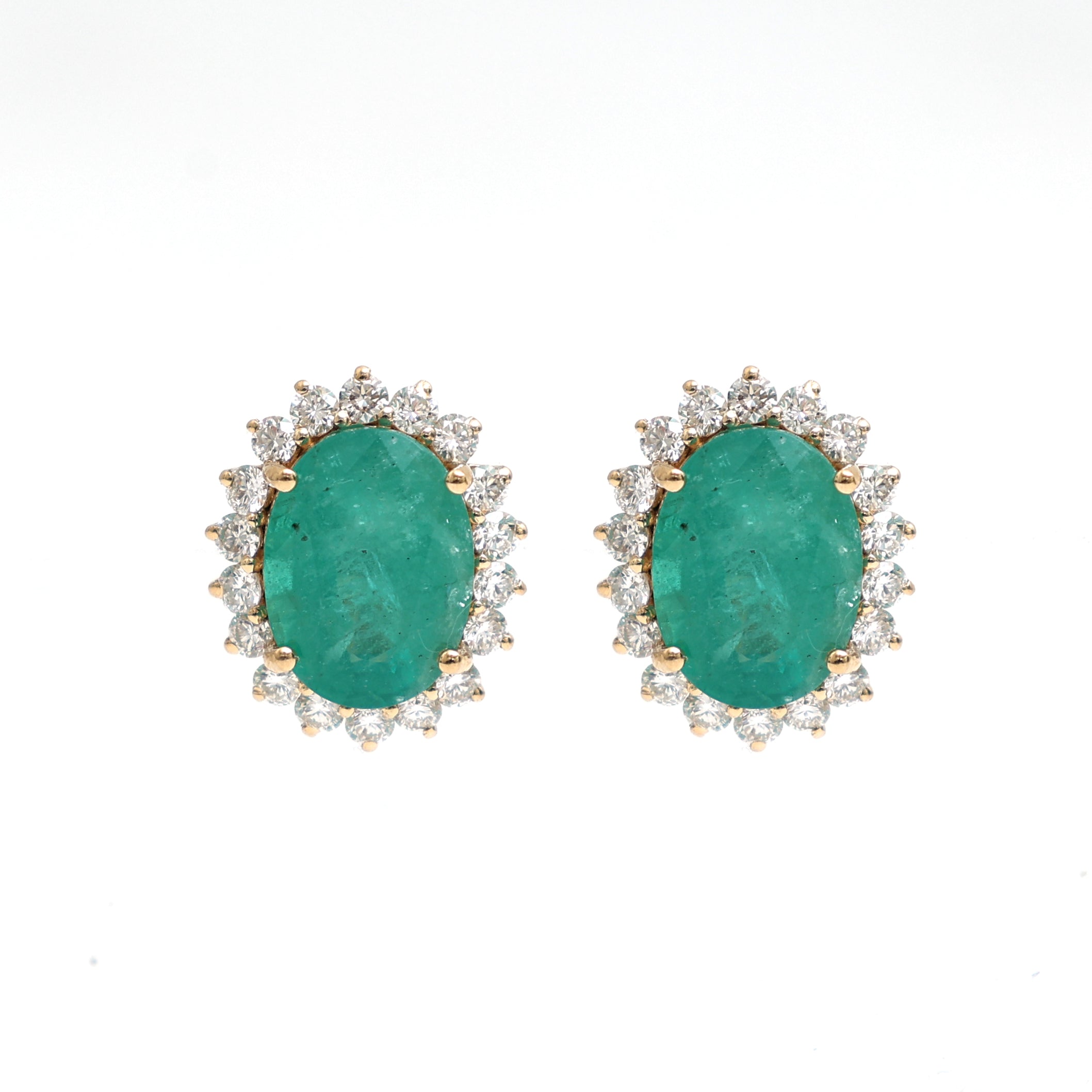 JPERG-3461/8958 Emerald Diamond Earring | 18K