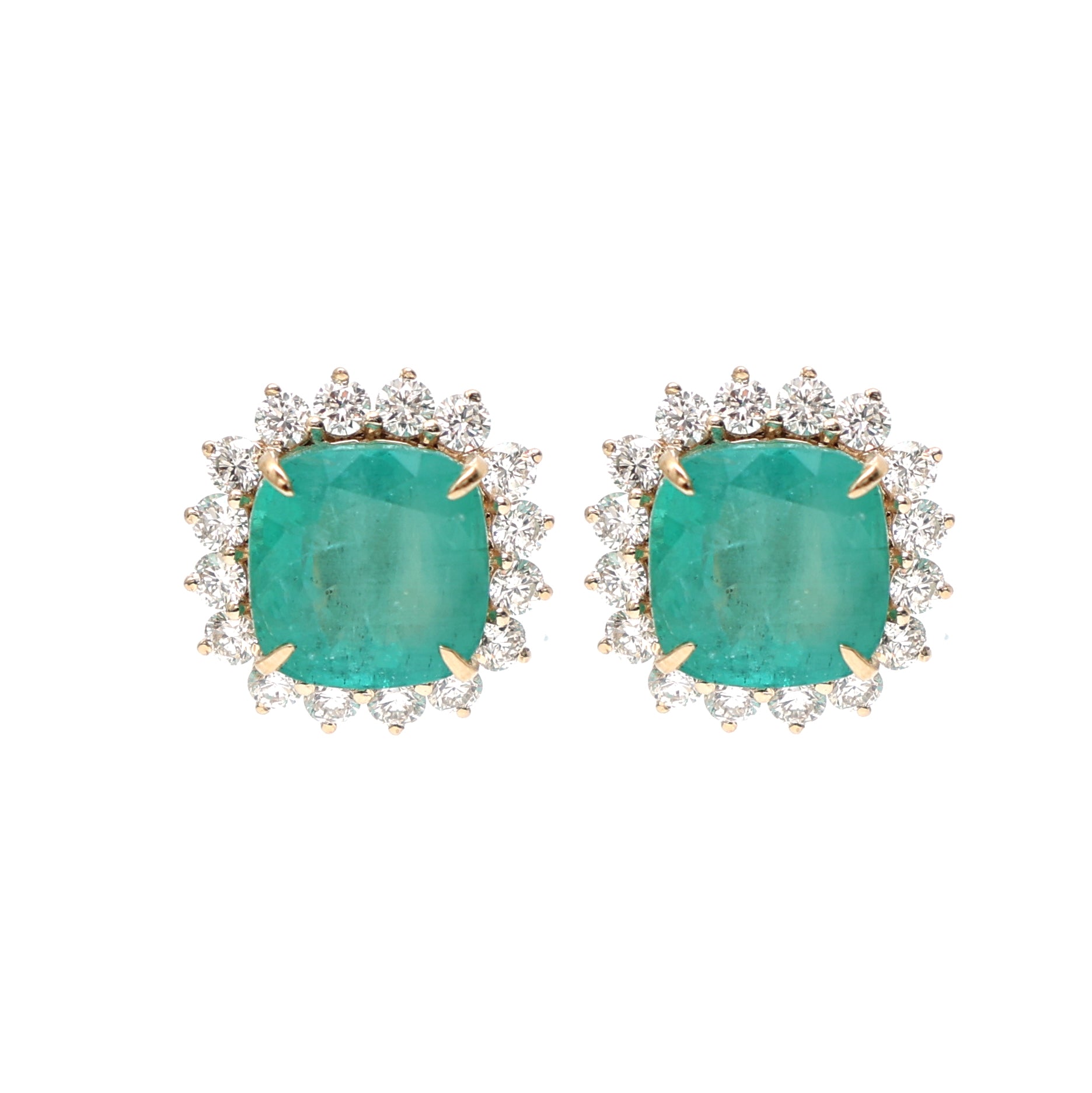 JPERG-3463/8965 Emerald Diamond Earring | 14K