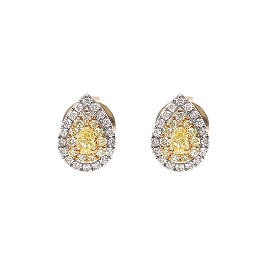 JPERG-3468/8979 Diamond Yellow Diamond Earring | 18K