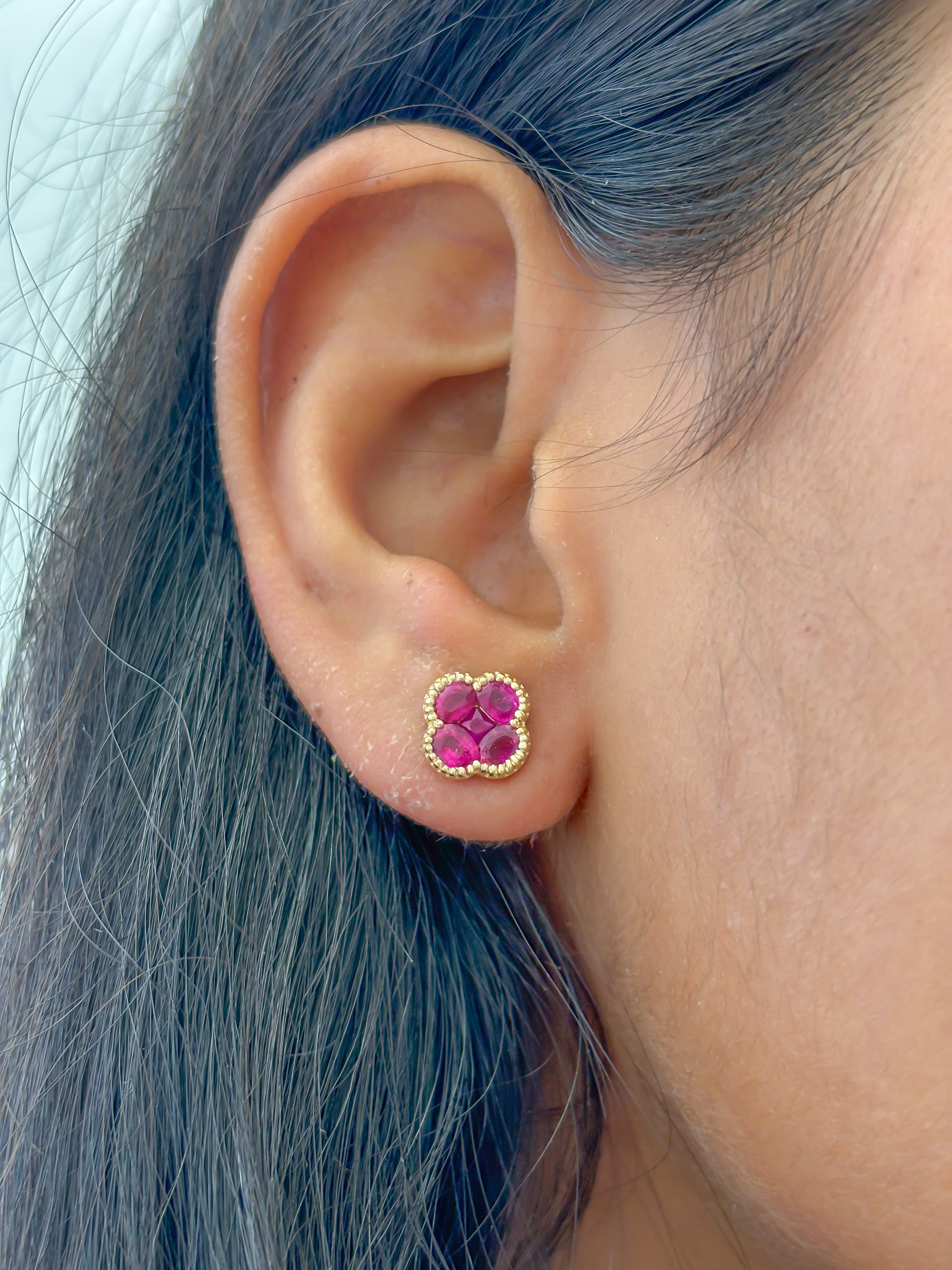 JPERG-3477/9100 Ruby Earring | 14K