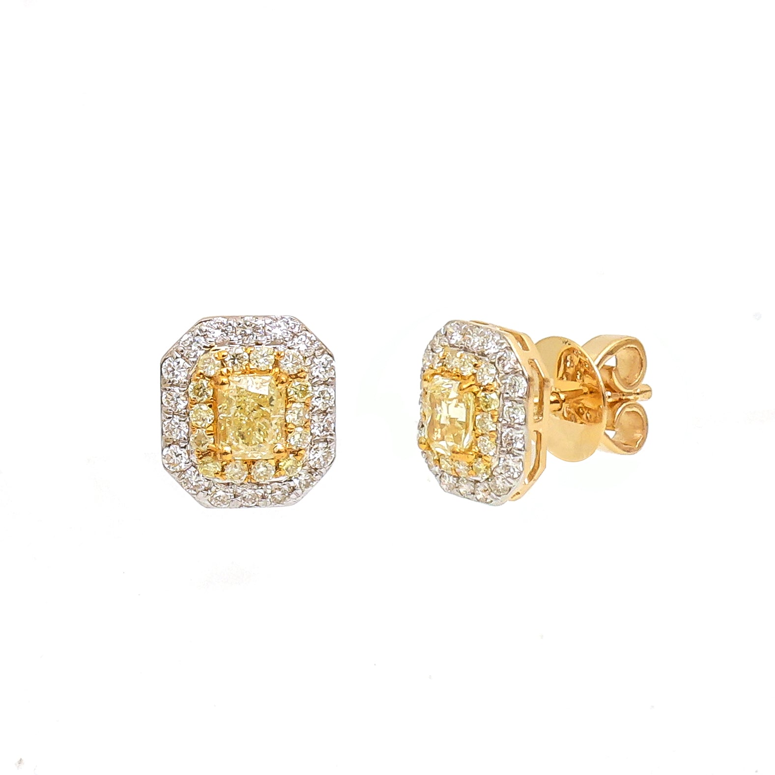 JPERG-3533/9476 Yellow Diamond Diamond Earring | 18K