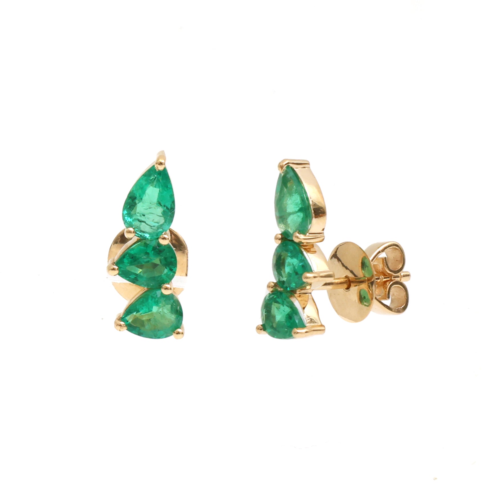JPERG-3547/9569 Emerald Earring | 18K