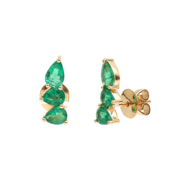 JPERG-3547/9569 Emerald Earring | 18K