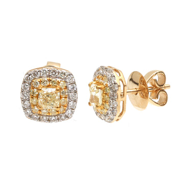 JPERG-3548/9575 Yellow Diamond Diamond Earring | 18K