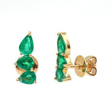 JPERG-3566/9629 Emerald Earring | 18K