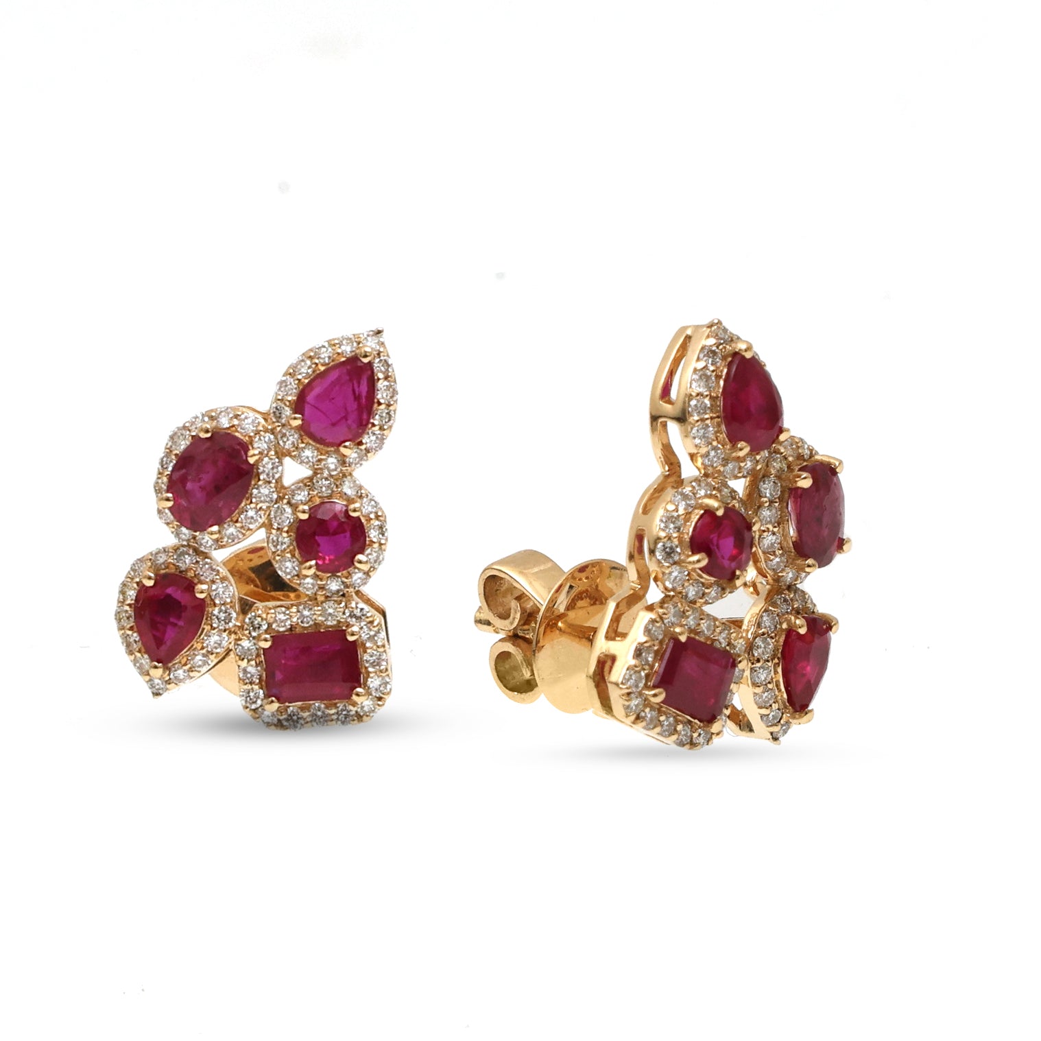 JPERG-3589/9793 Ruby Diamond Earring | 18K